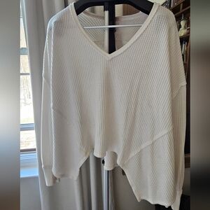 We The Free Light Gray Knit Top